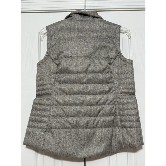 The North Face Gray Herringbone Puffer Vest, Size L - Picture 2 of 8